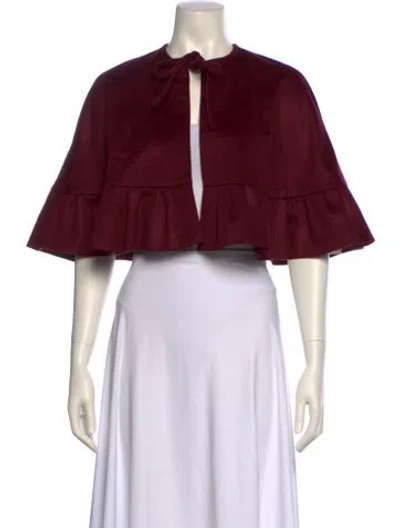 Pre-owned Burberry Cashmere Crew Neck Sweater In Burgundy