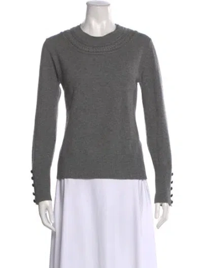 Pre-owned Burberry Cashmere Crew Neck Sweater In Gray