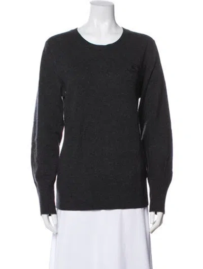 Pre-owned Burberry Cashmere Crew Neck Sweater In Gray