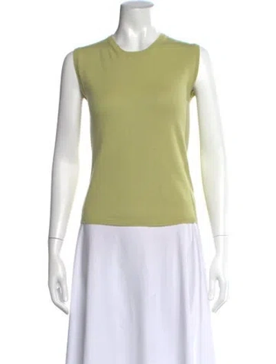 Pre-owned Burberry Cashmere Crew Neck Sweater In Green