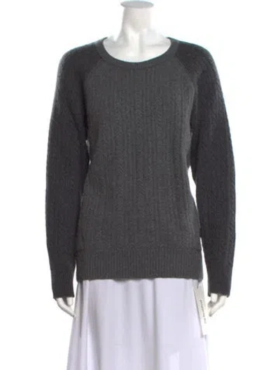 Pre-owned Burberry Cashmere Crew Neck Sweater In Grey