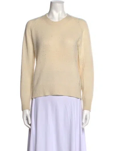 Pre-owned Burberry Cashmere Crew Neck Sweater In Neutral