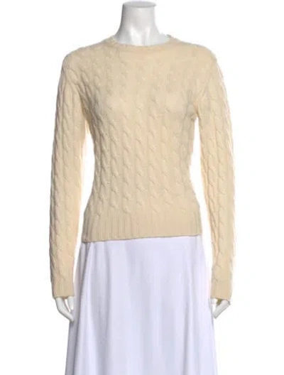 Pre-owned Burberry Cashmere Crew Neck Sweater In Neutral