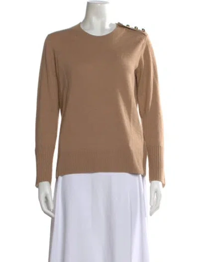 Pre-owned Burberry Cashmere Crew Neck Sweater In Neutral