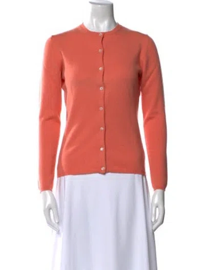 Pre-owned Burberry Cashmere Crew Neck Sweater In Orange