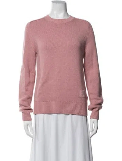 Pre-owned Burberry Cashmere Crew Neck Sweater In Pink