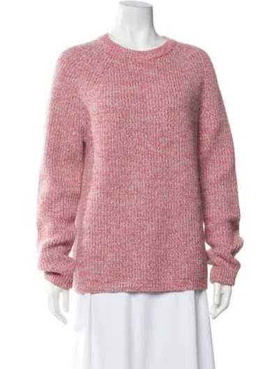 Pre-owned Burberry Cashmere Crew Neck Sweater In Red