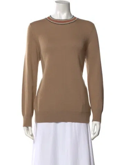 Pre-owned Burberry Cashmere Crew Neck Sweater W/ Tags In Neutral