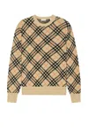 Burberry Cashmere Crewneck Sweater In Sand Ip Check