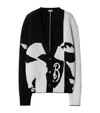 Burberry Scarf-detailed Intarsia Cashmere Cape In Black