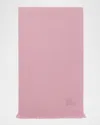 Burberry Cashmere Ekd Embroidered Scarf In Dawn
