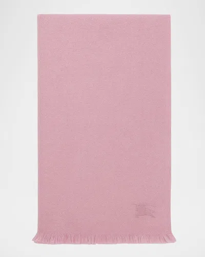 Burberry Cashmere Ekd Embroidered Scarf In Pink