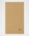 Burberry Cashmere Ekd Embroidered Scarf In Sand