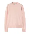 Burberry Cashmere Ekd-embroidered Sweater In Pink