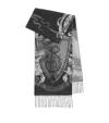 Burberry Cashmere Ekd Scarf In Gray