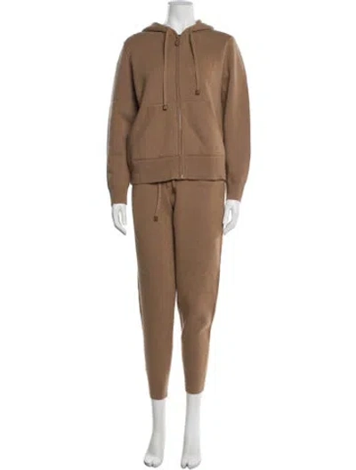 Pre-owned Burberry Cashmere Embroidered Accent Lounge Set In Neutrals