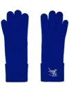 Burberry Blue Cashmere Blend Gloves In Blue