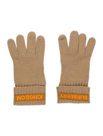 Pre-owned Burberry Cashmere Gloves In Neutral