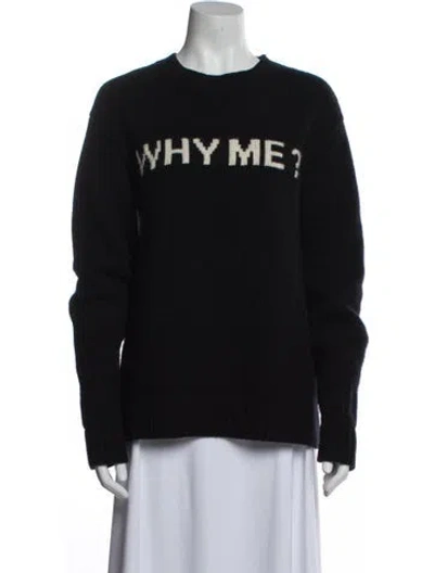 Pre-owned Burberry Cashmere Graphic Print Sweater In Black