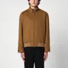Burberry Luxe Cashmere Harrington Jacket In Brown