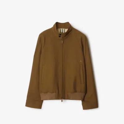 Burberry Logo-embroidered Cashmere Harrington Jacket In Shrew