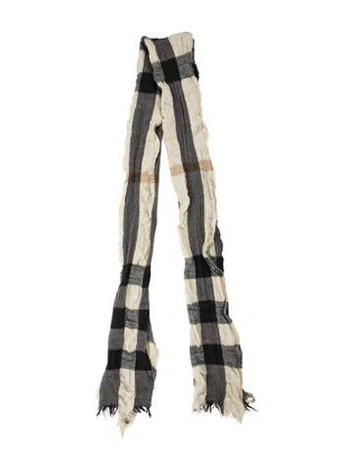 Pre-owned Burberry Cashmere House Check Pattern Scarf In Neutral