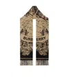 Burberry Ekd Cashmere Jacquard Reversible Scarf In Nude