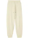 Burberry Wool Cashmere Blend Jogging Pants In Neutrals