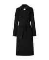 Burberry Cashmere Kensington Trench Coat In Black