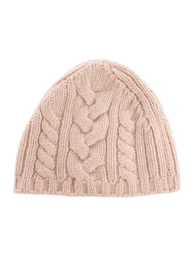 Pre-owned Burberry Cashmere Knit Beanie In Pink