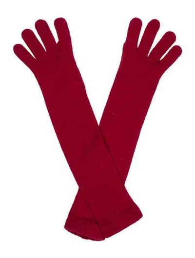 Pre-owned Burberry Babies' Cashmere Knit Gloves W/ Tags In Pink