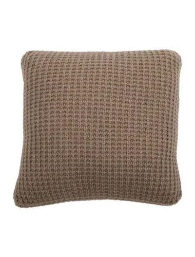 Pre-owned Burberry Cashmere Knit Throw Pillow In Neutral