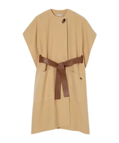 Burberry Cashmere Loe Cape In Neutral