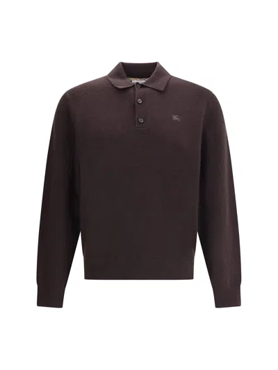 Burberry Cashmere Long-sleeved Polo Sweater