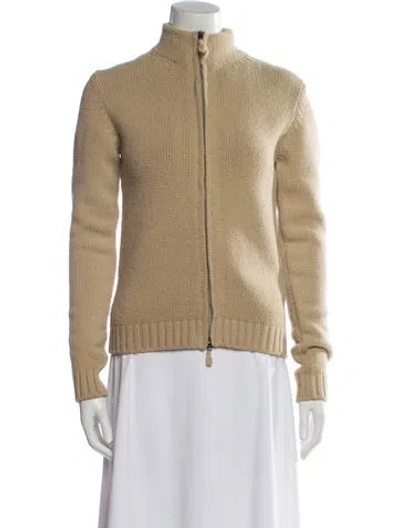 Pre-owned Burberry Cashmere Mock Neck Sweater In Neutral