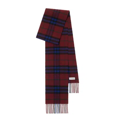 BURBERRY CASHMERE NARROW CHECK SCARF