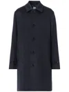 Burberry Cashmere Paddington Car Button-up Coat In Navy