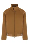 Burberry Luxe Cashmere Harrington Jacket In Brown