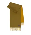 Burberry Cashmere Reversible Ekd Scarf In Green