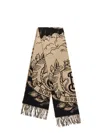 Burberry Cashmere Jacquard Reversible Scarf In Brown