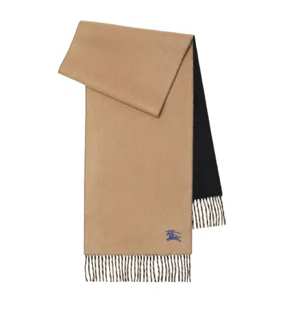 Burberry Cashmere Reversible Scarf In Brown