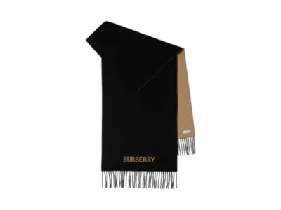 Pre-owned Burberry Cashmere Reversible Scarf In Pale Pink