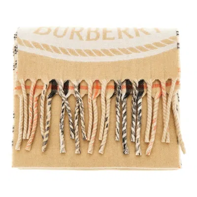 Burberry Cashmere Reversible Scarf In Neutral