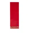 Burberry Cashmere Reversible Scarf In Red