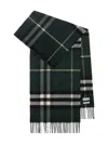 Burberry Check Cashmere Scarf In Green