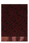 Burberry Cashmere Scarf Frayed Hem In Brown