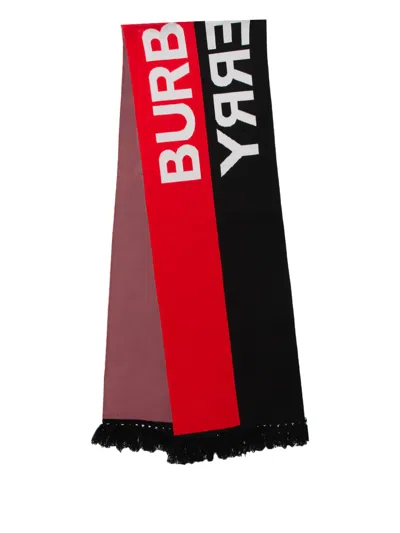 Pre-owned Burberry Cashmere Scarf In Red