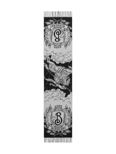 Burberry Cashmere Scarf In Black