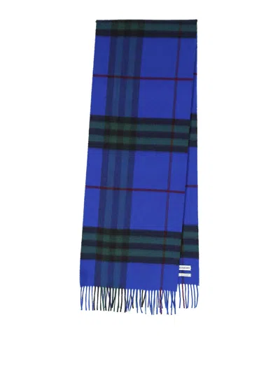 Burberry Cashmere Scarf In Blue
