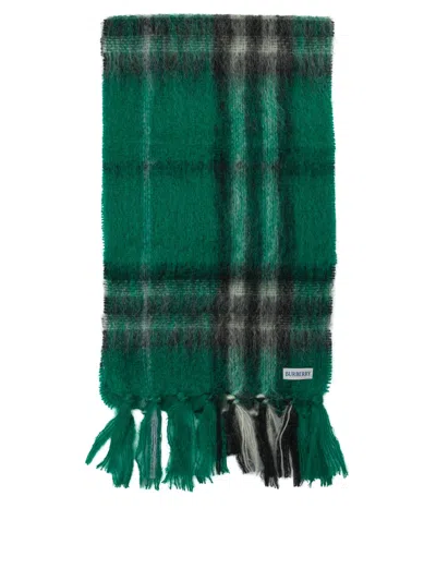 Burberry Check Scarves Green